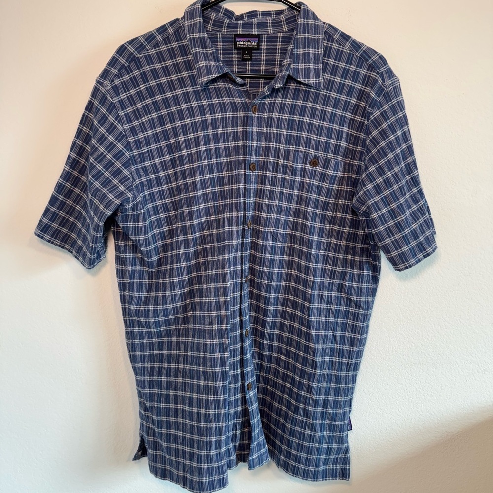 Patagonia Men’s Blue Back Step‎ Shirt Size Large